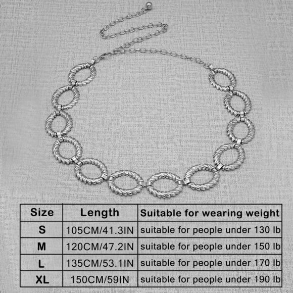 Metal Waist Chain For Women Chunky Chain Belts Body Link For 1968